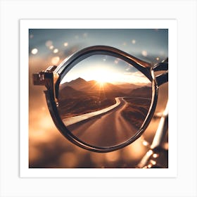 Reflection In Glasses 1 Art Print