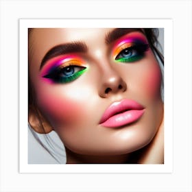 Colorful Makeup Art Print