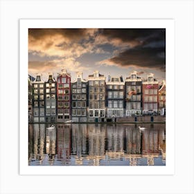 Amsterdam In A Row Art Print