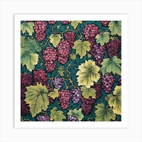 william morris grapes art pritn Affiche