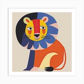 Charming Illustration Lion 3 Art Print