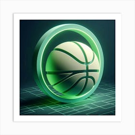 Basketball Game Logo Art Print