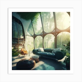 Futuristic Living Room Art Print