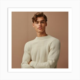 Portrait Of A Man In A Sweater Art Print