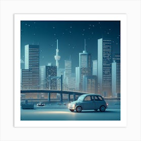 Car In The City Art Print