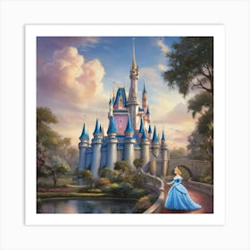 Disney World Cinderella Castle Florida Usa Art Print 1 Art Print