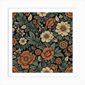 Floral Pattern 17 Art Print