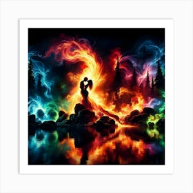 Fire And Water 1 Art Print