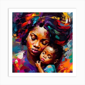 Mother And Child 25 Art Print