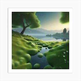 Mossy Green Grass Art Print