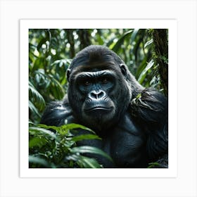 Gorilla In The Jungle 2 Art Print