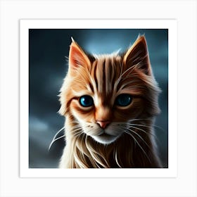 Cat With Blue Eyes 6 Art Print