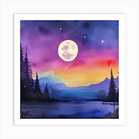 Full Moon In The Sky Art Print