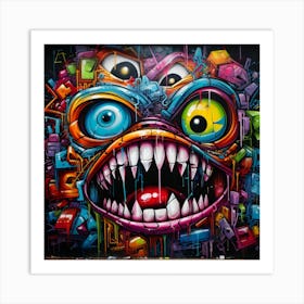 Monster Graffiti Art Art Print