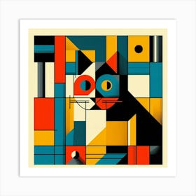 Abstract Cat 3 Art Print