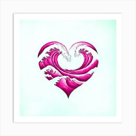 Heart Wave Art Print