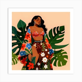 Hawaiian Girl Art Print