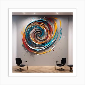 Spiral Wall Art in the living room Art Print