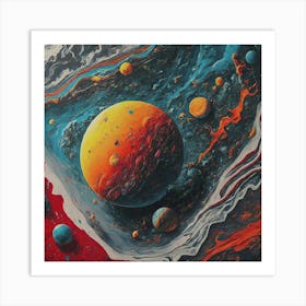 Planets In Space 2 Art Print