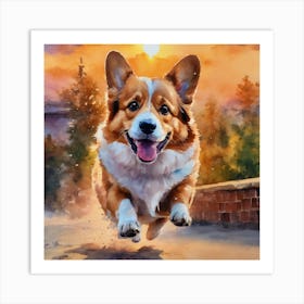 Welsh Corgi Dog Art Print