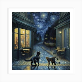 at night, all cats are grey Art Print