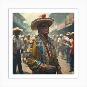 Colombian Festivities Haze Ultra Detailed Film Photography Light Leaks Larry Bud Melman Trendi (16) Art Print