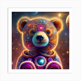 Teddy Bear In Space 9 Art Print