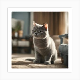 British Shorthair Cat 5 Art Print