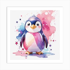 Cute Penguin Art Print