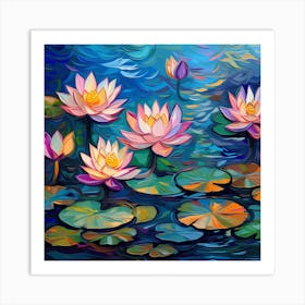 Lotus Lilies Art Print