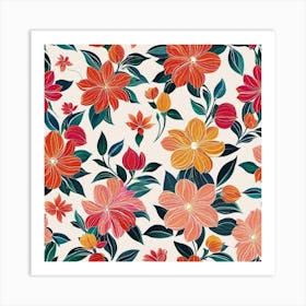 Floral Pattern 2 Art Print