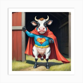 Super Cow Art Print