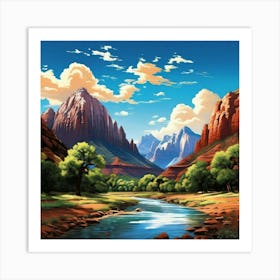 Zion National Park Summer Art Print