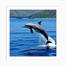 Dolphin Jumping Out Of The Water 3 Art Print