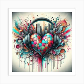 Heart Of Music 1 Art Print