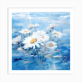 Daisies In The Water 1 Art Print