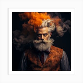 Man With Orange Hair And Beard Art Print