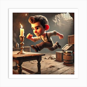 Jack and the Candlestick Art Print