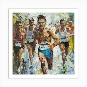 Marathon Runners 10 Art Print