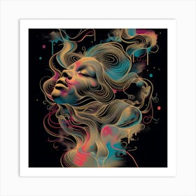 Abstract, Face, Psychedelic, Artwork Print. "Organised Chaos" Art Print