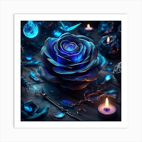 Dark Rose Art Print