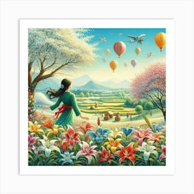 Celebrating the Spring Festival Art Print