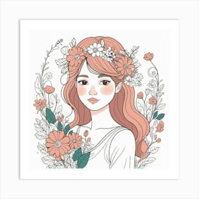 A flower girl 8 Art Print