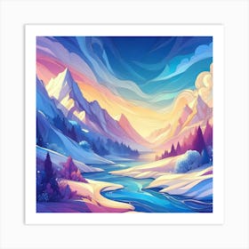 Winter Landscape 8 Art Print