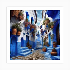 462697 A Creative Image Of The Moroccan City Of Chefchaou Xl 1024 V1 0 Art Print