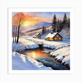 Winter Scene Art Print