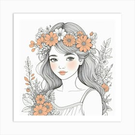 A flower girl 5 Art Print