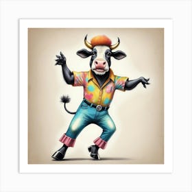 Cow Dancing 4 Art Print