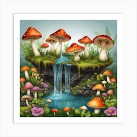 Mushroom Forest Art Print