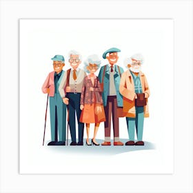 Old People 10 Art Print